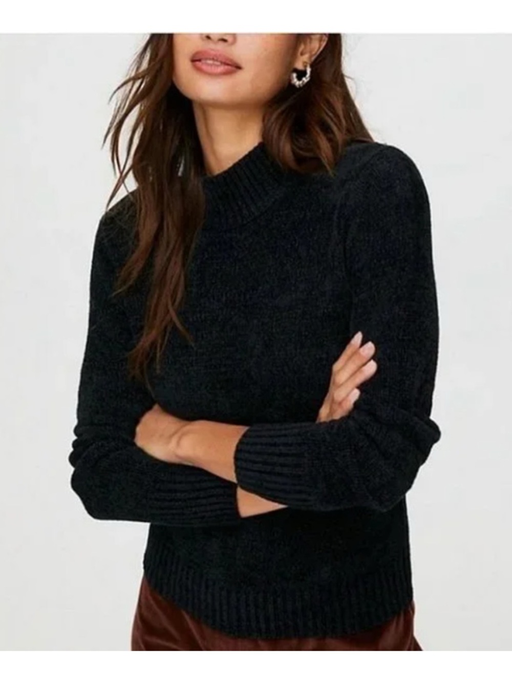 WILFRED Aritzia Corteta Chenille Sweater Black XS